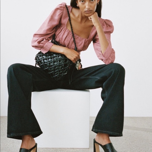 Zara Denim - New with tags Zara high wide leg black jeans